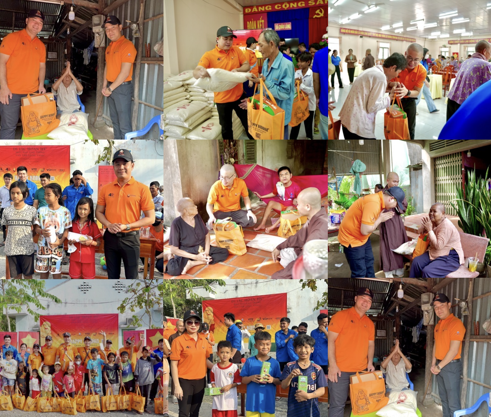 Happy Buddha CSR program community support collage